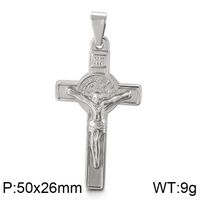 Hip-hop Retro Cross Titanium Steel Plating Gold Plated Charms Jewelry Accessories sku image 1