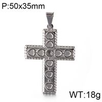 Hip-hop Retro Cross Titanium Steel Plating Gold Plated Charms Jewelry Accessories sku image 2