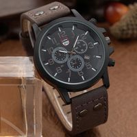 Casual Solid Color Buckle Quartz Men's Watches main image 2