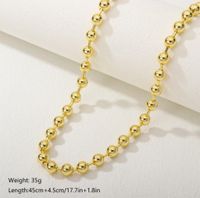 Casual Simple Style Classic Style Round Copper Plating 18k Gold Plated Necklace main image 2
