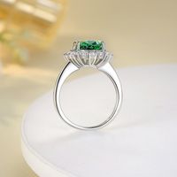 Elegant Glam Geometrisch Sterling Silber Inlay Diamant Mit Hohem Kohlenstoffgehalt Ringe main image 3