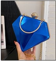 Women's Arylic Solid Color Streetwear Heart-shaped Lock Clasp Handbag sku image 5