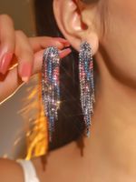 Fashion Long Tassel Geometric Copper Earrings Wholesale Nihaojewelry main image 7