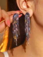 Fashion Long Tassel Geometric Copper Earrings Wholesale Nihaojewelry main image 8