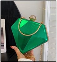 Women's Arylic Solid Color Streetwear Heart-shaped Lock Clasp Handbag sku image 7