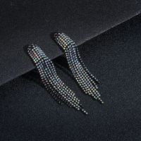 Fashion Long Tassel Geometric Copper Earrings Wholesale Nihaojewelry sku image 10