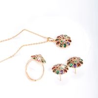 Xuping Simple Style Classic Style Mushroom Alloy Plating Inlay Artificial Gemstones 18k Gold Plated Women's Jewelry Set main image 1
