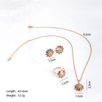 Xuping Simple Style Classic Style Mushroom Alloy Plating Inlay Artificial Gemstones 18k Gold Plated Women's Jewelry Set sku image 1