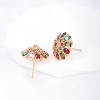 Xuping Simple Style Classic Style Mushroom Alloy Plating Inlay Artificial Gemstones 18k Gold Plated Women's Jewelry Set main image 4