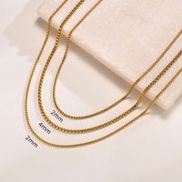 201 Stainless Steel Gold Plated Simple Style Solid Color Necklace main image 2