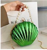 Women's Arylic Solid Color Cute Pearls Semicircle Lock Clasp Dome Bag sku image 5