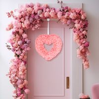 Valentine's Day Sweet Pastoral Heart Shape Plastic Indoor Outdoor Party Hanging Ornaments main image 1