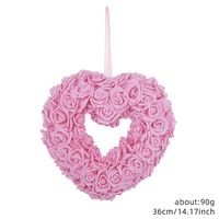 Valentine's Day Sweet Pastoral Heart Shape Plastic Indoor Outdoor Party Hanging Ornaments sku image 1
