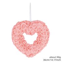 Valentine's Day Sweet Pastoral Heart Shape Plastic Indoor Outdoor Party Hanging Ornaments sku image 2