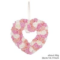 Valentine's Day Sweet Pastoral Heart Shape Plastic Indoor Outdoor Party Hanging Ornaments sku image 3