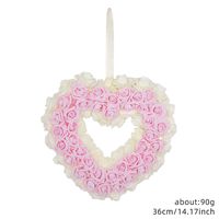 Valentine's Day Sweet Pastoral Heart Shape Plastic Indoor Outdoor Party Hanging Ornaments sku image 4