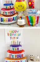 Birthday Cartoon Style Cute Exaggerated Cake Aluminum Film Indoor Outdoor Party Balloons main image 5