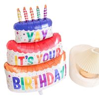 Birthday Cartoon Style Cute Exaggerated Cake Aluminum Film Indoor Outdoor Party Balloons main image 4