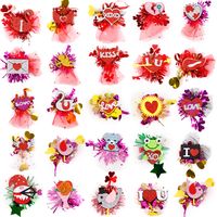 Valentine's Day Cute Sweet Letter Heart Shape Pet Daily Party Shopping Hairpin main image 5