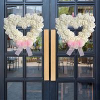 Valentine's Day Romantic Heart Shape Bow Knot Plastic Indoor Outdoor Party Hanging Ornaments main image 1