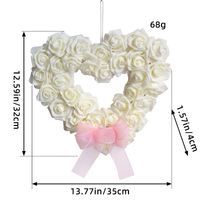 Valentine's Day Romantic Heart Shape Bow Knot Plastic Indoor Outdoor Party Hanging Ornaments sku image 4