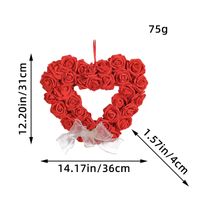 Valentine's Day Romantic Heart Shape Bow Knot Plastic Indoor Outdoor Party Hanging Ornaments sku image 6