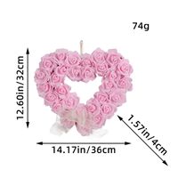 Valentine's Day Romantic Heart Shape Bow Knot Plastic Indoor Outdoor Party Hanging Ornaments sku image 5