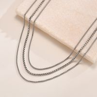 201 Stainless Steel Gold Plated Simple Style Solid Color Necklace main image 3