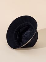 Unisex Elegant Basic Solid Color Big Eaves Bucket Hat main image 5