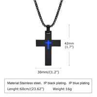 Simple Style Commute Cross 304 Stainless Steel Plating Men's main image 2
