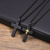 Simple Style Commute Cross 304 Stainless Steel Plating Men's main image 10