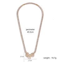 Ig Style Flower Bow Knot Copper 18k Gold Plated Zircon Pendant Necklace In Bulk main image 2