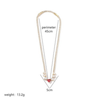 Ig Style Vintage Style Heart Shape Flower Copper 18k Gold Plated Zircon Necklace In Bulk sku image 2