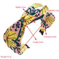 Women's Pastoral Simple Style 3d Print Cloth Criss Cross Printing And Dyeing Hair Band main image 2