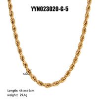 304 Stainless Steel Simple Style Streetwear Solid Color Necklace sku image 7