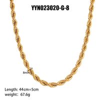 304 Stainless Steel Simple Style Streetwear Solid Color Necklace sku image 8