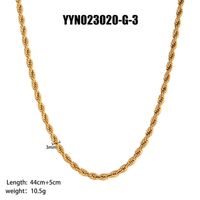 304 Stainless Steel Simple Style Streetwear Solid Color Necklace sku image 4