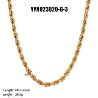 304 Stainless Steel Simple Style Streetwear Solid Color Necklace sku image 5