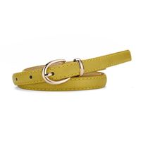 Streetwear Solid Color Pu Leather Alloy Women's Leather Belts sku image 2