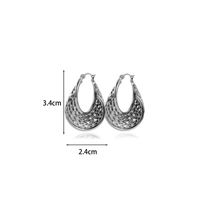 1 Pair Casual Simple Style Streetwear C Shape Circle Twist Plating Stainless Steel 18k Gold Plated Ear Studs main image 5