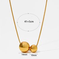 304 Stainless Steel 16K Gold Plated White Gold Plated Gold Plated Simple Style Plating Solid Color Pendant Necklace main image 2
