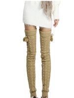 Women's Japanese Style Solid Color Polyacrylonitrile Fiber Jacquard Over The Knee Socks A Pair sku image 4