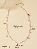 Ig Style Retro Commute Fruit Alloy Freshwater Pearl Plating Inlay Artificial Diamond Women's Pendant Necklace main image 7