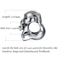 Cute Elephant Sterling Silver Rhodium Plated Jewelry Accessories main image 5