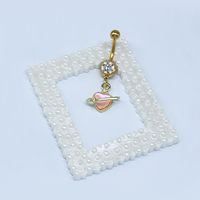 Simple Style Commute Clouds Heart Shape Shell Stainless Steel Alloy Copper Plating Inlay Rhinestones Zircon White Gold Plated Gold Plated Belly Ring main image 4