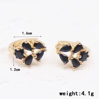 1 Pair Simple Style Shiny Geometric Plating Inlay Alloy Rhinestones Zircon Gold Plated Earrings main image 5