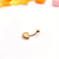 1 Piece Belly Rings Modern Style Cool Style Heart Shape Stainless Steel Plating None Gold Plated main image 3