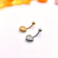 1 Piece Belly Rings Modern Style Cool Style Heart Shape Stainless Steel Plating None Gold Plated main image 5