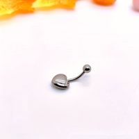 1 Piece Belly Rings Modern Style Cool Style Heart Shape Stainless Steel Plating None Gold Plated main image 4
