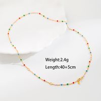 Ig Style Simple Style Solid Color Sterling Silver Enamel Plating 18k Gold Plated Necklace main image 2